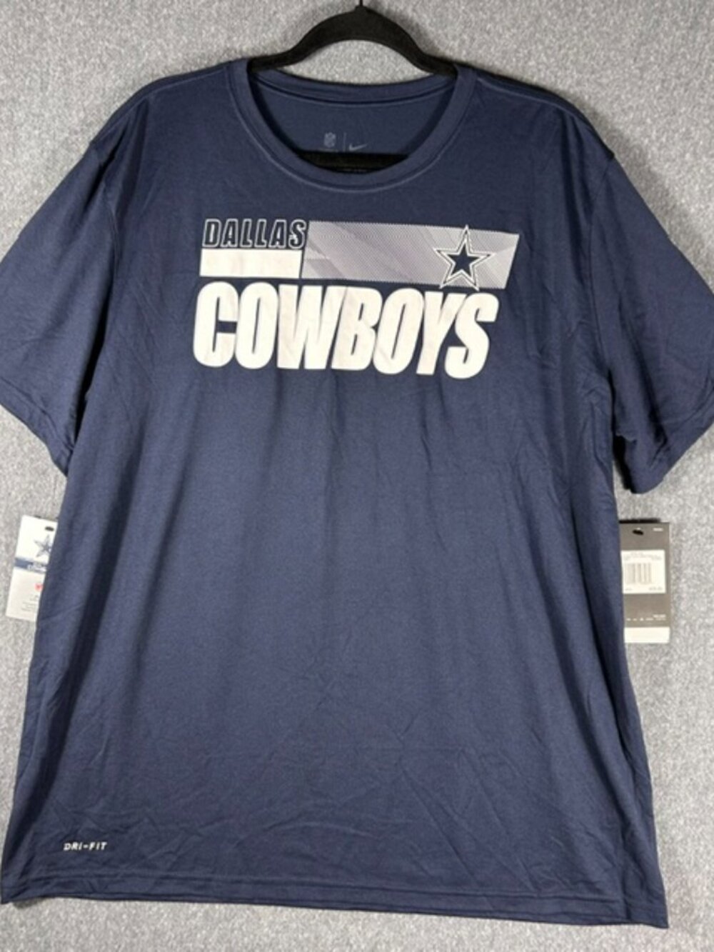 Nike Dallas Cowboys Graphic T-Shirt Mens Sz XL Navy Short Sleeve Dri-Fit NWT